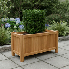 Langwerpige Hardhouten plantenbak met poten 120x50x60 cm - Doika - Plantenbak - Geroba -  - FUSTAH6