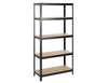 Practo Metalen Rek Heavy Duty 180x90x45 cm – 5 legborden – Zwart - Doika - Opbergrekken - Practo Home -  - M1809045.5N
