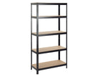 Practo Metalen Rek Heavy Duty 180x90x45 cm – 5 legborden – Zwart - Doika - Opbergrekken - Practo Home -  - M1809045.5N