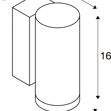 Lámpara de exterior SLV ENOLA ROUND S IP65 Antracita