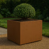 Vierkante cortenstalen plantenbak met bodem 80x80x60 cm - Doika - Plantenbak - Geroba -  - ArtesaB5