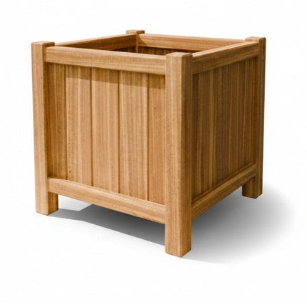 Vierkante Hardhouten plantenbak met poten 70x70x70 cm - Doika - Plantenbak - Geroba -  - FUSTAH3