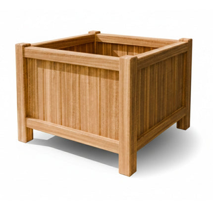 Vierkante Hardhouten plantenbak met poten 80x80x60 cm - Doika - Plantenbak - Geroba -  - FUSTAH4
