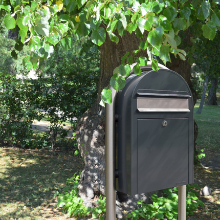 Bobi Classic RAL 7016 donkergrijs/RVS - LetterBox - Brievenbus - Bobi - 6417237001146 - 01.01.01.55 d.grijs RAL7016/RVS