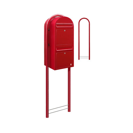 Bobi Duo RAL 3001 helderrood - Doika BV - Brievenbusunit - Bobi - 6417237014054 - 01.01.05.01 Helderrood RAL3001
