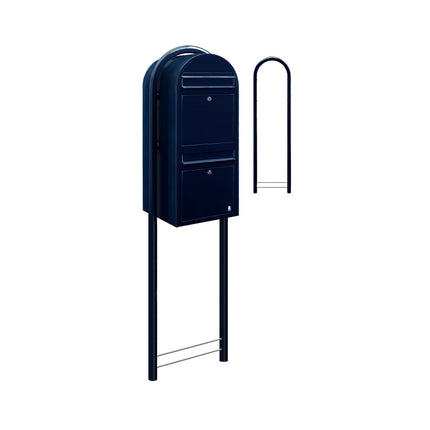 Bobi Duo RAL 5004 zwartblauw - Doika BV - Brievenbusunit - Bobi - 6417237014276 - 01.01.05.11 Zwartblauw RAL5004