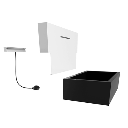 CascadiAA4 watertafel (op vijver) - 150x25x120cm 37kg - aluminium - LetterBox - Waterval - Geroba - CascadiAA4