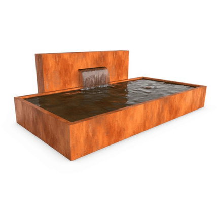 CascadiAC1 waterval (naast vijver) - 300x25x120cm 142kg - cortenstaal - LetterBox - Waterval - Geroba - CascadiAC1
