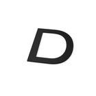 D RAL 9005 (lettertype: Arial) - Doika - Huisnummer - Huisnummer - RALLC2