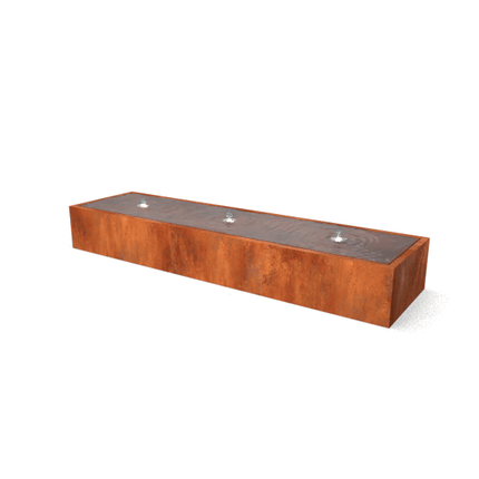 Geroba Taula cortenstalenwatertafel rechthoek 400x100x40cm 355kg - Doika BV - Watertafel - Geroba - TaulaAC2