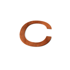 Huisnummer C Cortenstaal (lettertype: Arial) - Doika - Huisnummer - Huisnummer - LC4COR