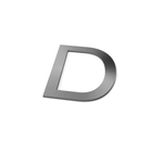 Huisnummer D RVS (lettertype: Arial) - Doika - Huisnummer - Huisnummer - LC2RVS-1