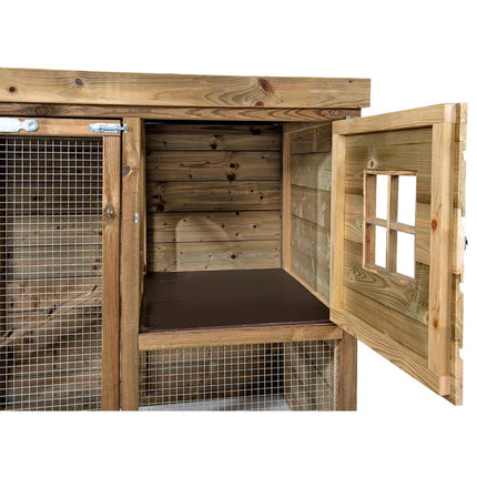 Konijnenhok Jip 243 x 95 x 124 cm - Doika BV - Konijnenhok - Doika BV - 8720569173077 - 8720569173077