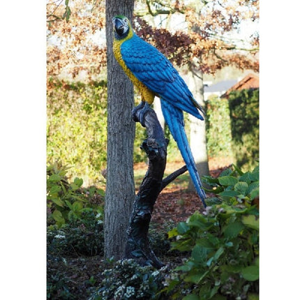 Thermobrass Gekleurde papegaai 168x70x70cm (HxBxL) - Doika BV - Bronzen beeld - Thermobrass - 5410807911471 - B1147P