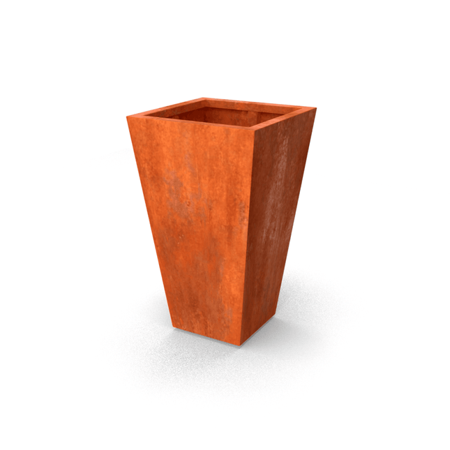 VasoB2 plantenbak - 60x60x100cm 33kg - cortenstaal - LetterBox - Plantenbak - Geroba - VasoB2
